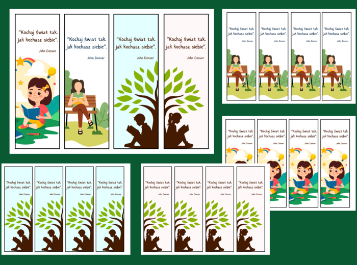 DZIEŃ ZIEMI – zakładki do książek – zakładka – biblioteka – wersja 7