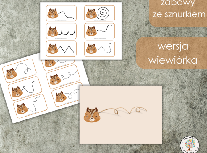 Zabawy ze sznurkiem - wiewiórka