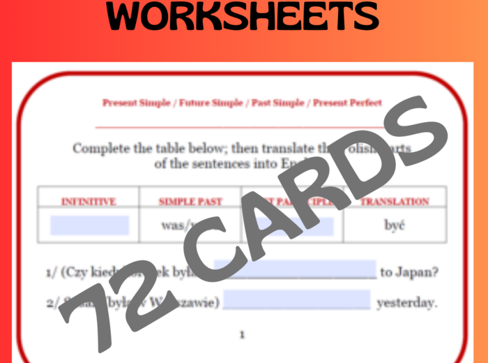 IRREGULAR VERBS WORKSHEETS
