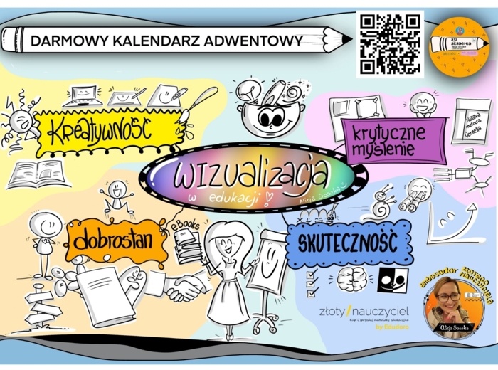 🎁 Kalendarz Adwentowy - Zlotynauczyciel.pl i Alicja Soszka - notatki wizualne