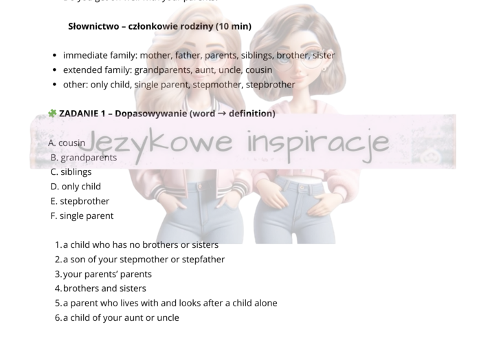 E8 - Angielski: Family & Daily Life – Gotowy pakiet 7 krótkich lekcji!