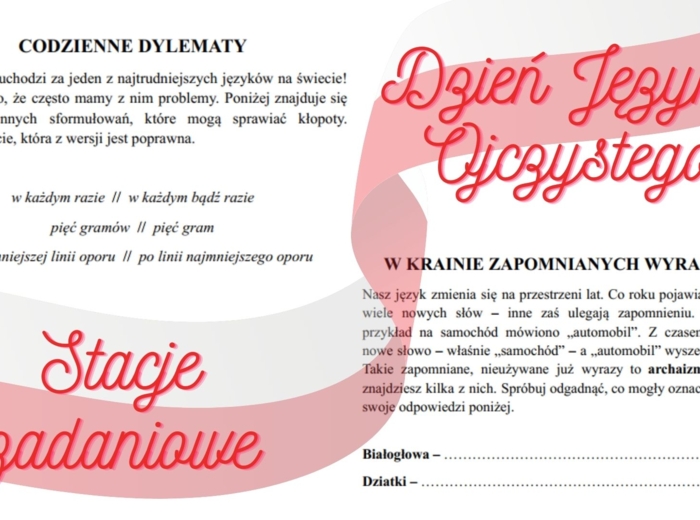 Dzień Języka Ojczystego - stacje zadaniowe