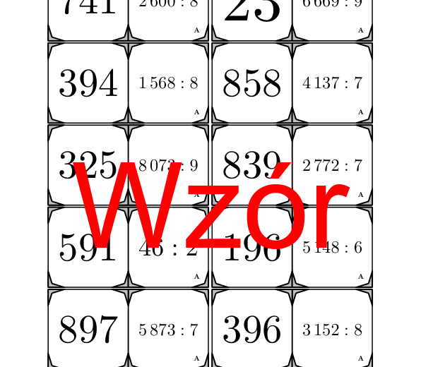 Domino - Dzielenie przez jednocyfrową liczbę | matematyka