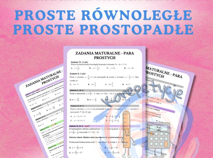 Zadania maturalne- proste równoległe i proste prostopadłe