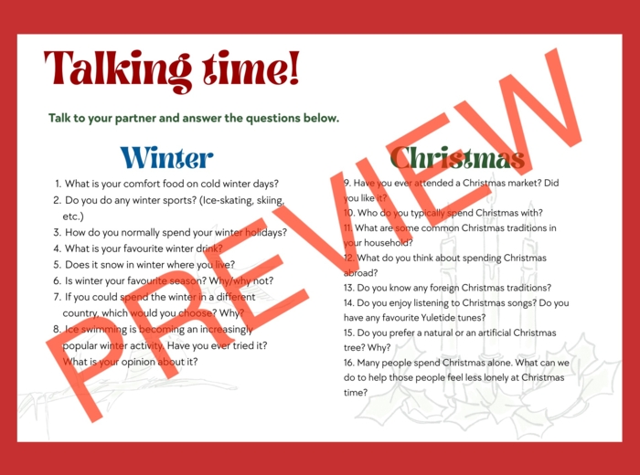 Świąteczna karta pracy