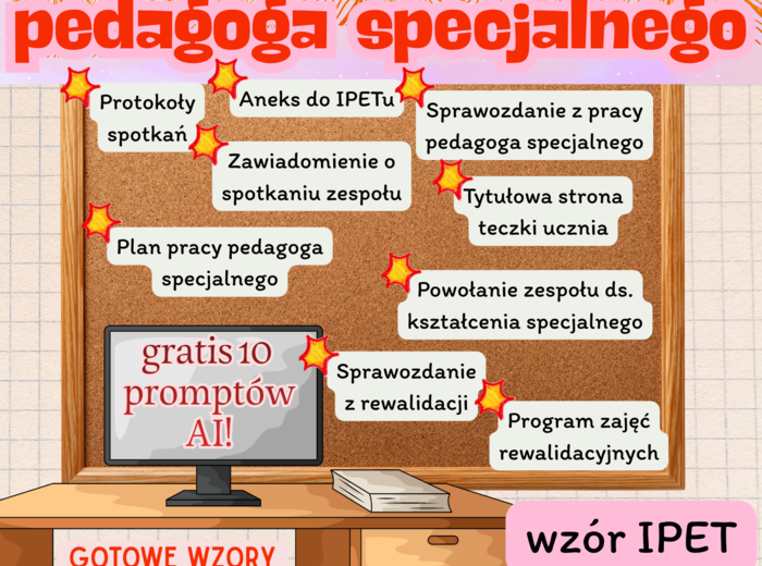 Niezbędnik pedagoga specjalnego - gotowe wzory dokumentów |IPET|WOPFU|Sprawozdania|Protokoły