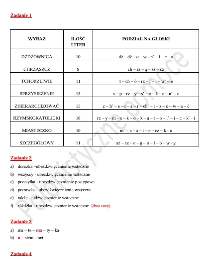 Sprawdzian wiadomości z fonetyki