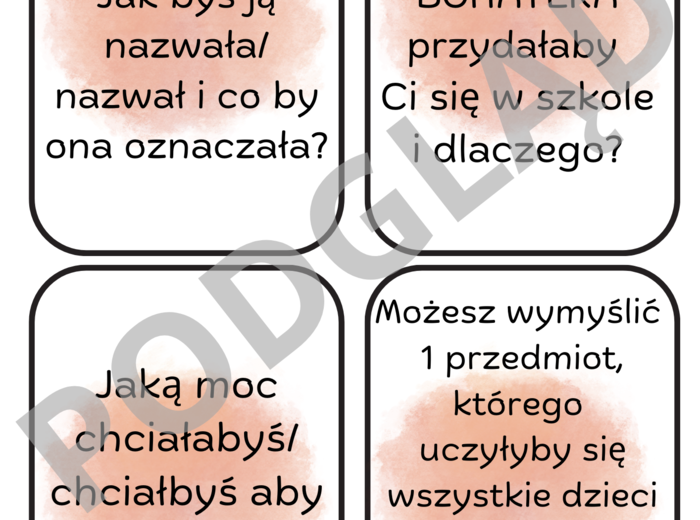 Poznaj (MY) siebie - karty do gry