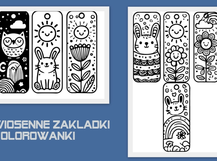 Zakładki wiosenne kolorowanki