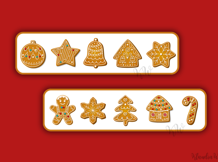 Układanie pierniczków według wzoru