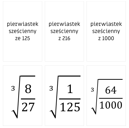 45 fiszek powtórzeniowych do E8 - pierwiastki