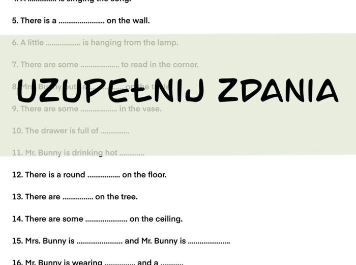 Wiosenna kolorowanka i tekst z lukami do uzupełnienia