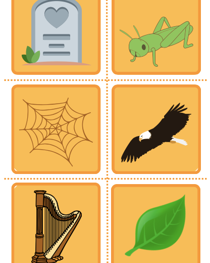 Juliusz Słowacki "Grób Agamemnona" – karty obrazkowe