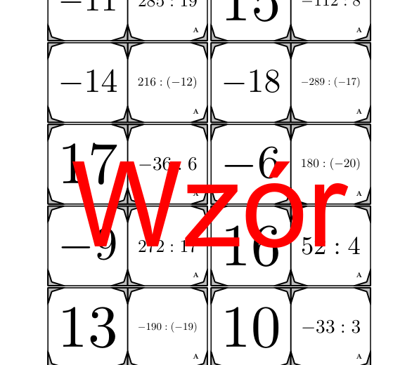 Domino - Dzielenie liczb całkowitych | matematyka