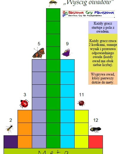 Wyścig owadów – Gra planszowa