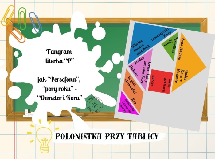 Tangram "Demeter i Kora" P jak Persefona, P jak pory roku