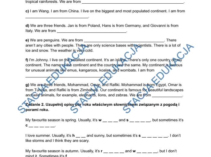 Brainy 5 Unit 1 - karta pracy / powtórka do sprawdzianu / sprawdzian alternatywny