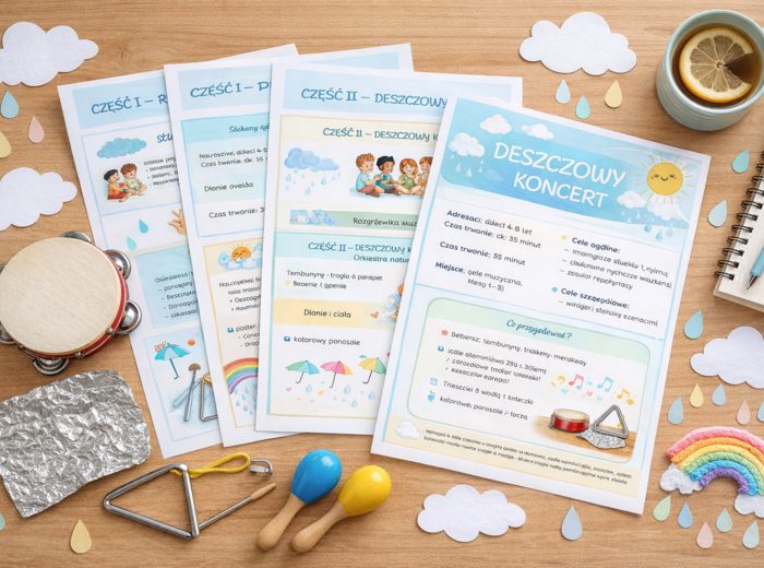 Deszczowy koncert – zajęcia muzyczne