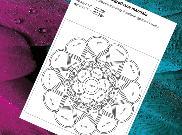 ORTOGRAFICZNA mandala – wyrazy z RZ-Ż – ortografia