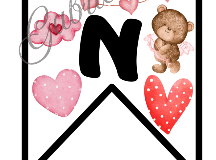 Walentynki girlanda wersja 2