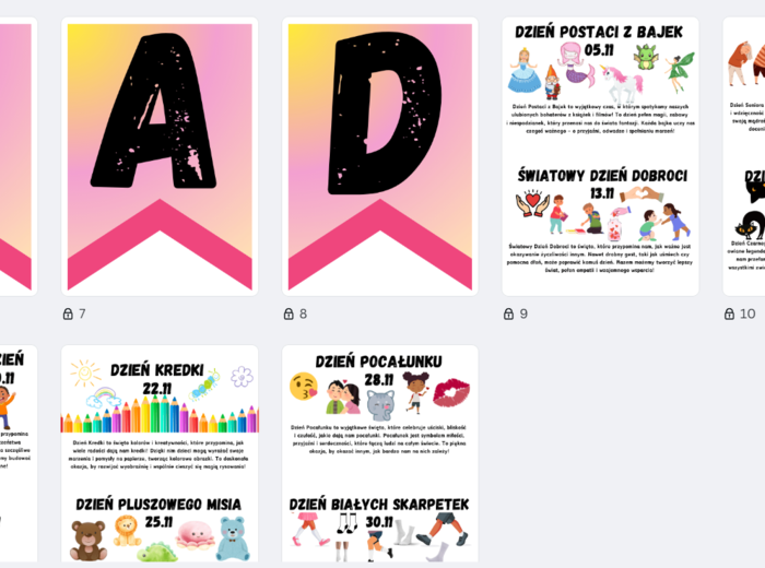 Gazetka na drzwi klasowe – święta nietypowe listopad