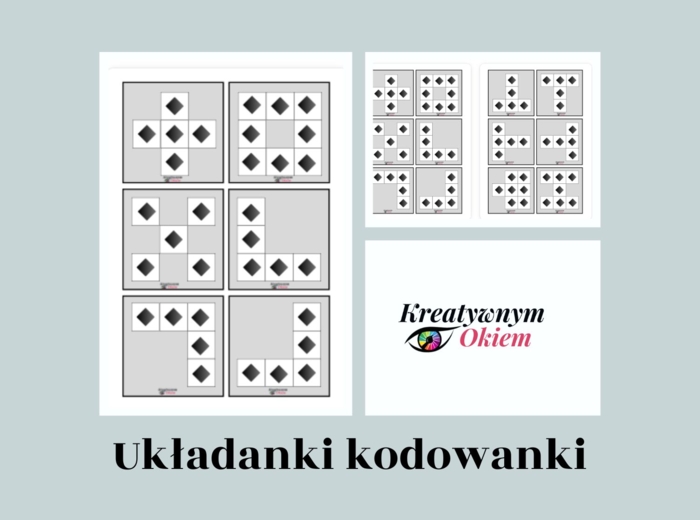 Układanki lewopółkulowe - zestaw 48 kart do kodowania