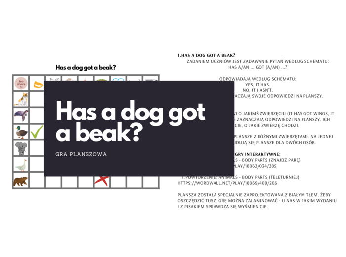 GRA PLANSZOWA: ANIMALS + HAVE GOT