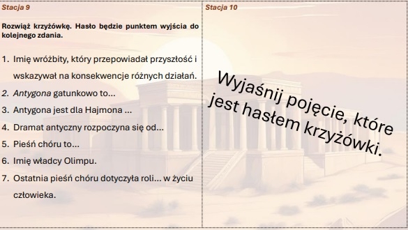 Stacje zadaniowe "Antygona"