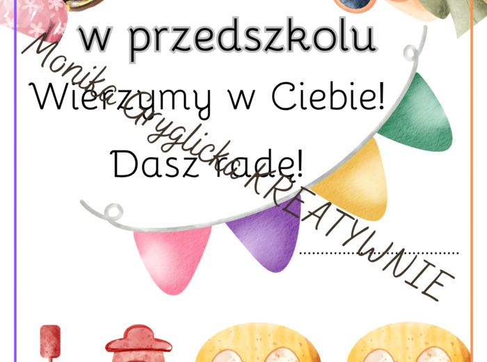 Dyplom na powitanie roku szkolnego