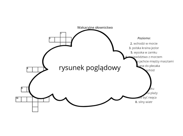 Wakacyjna krzyżówka