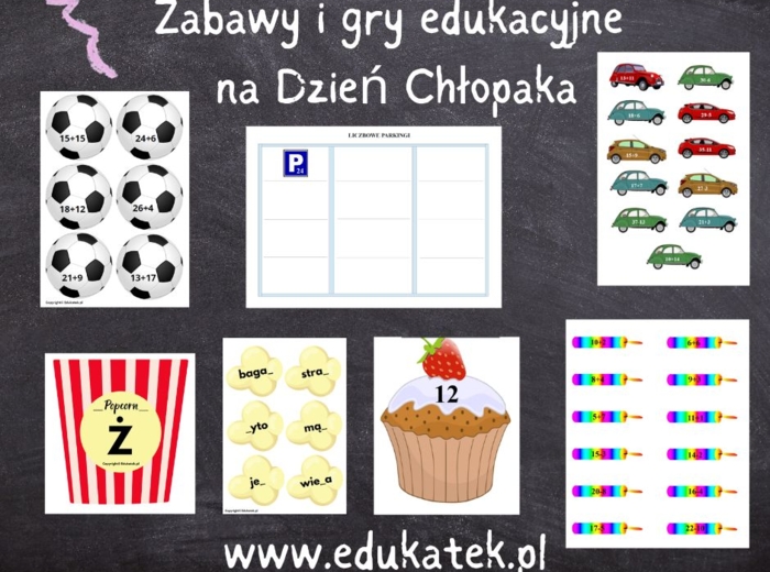 Zestaw zabaw i gier edukacyjnych na Dzień Chłopaka