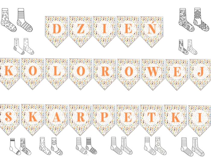 Dzień Kolorowej Skarpetki wzór 2