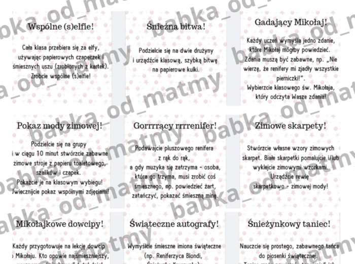 Kalendarz adwentowy dla całej klasy!