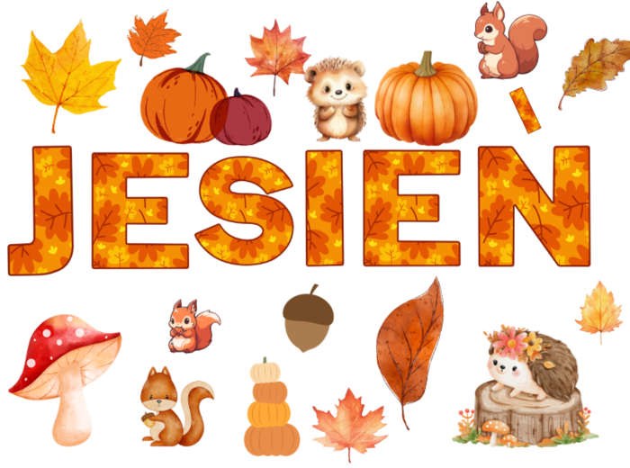 JESIENNA GAZETKA - NAPIS I DEKORACJE