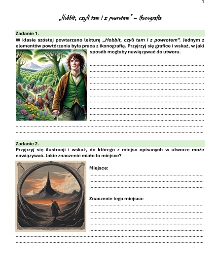 Zestaw lekturowy "Hobbit, czyli tam i z powrotem"