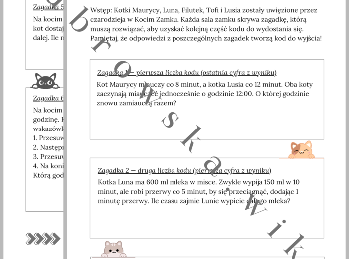 Koci Escape Room - Dzień Kota