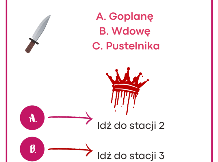 "Balladyna" - stacje zadaniowe (lekcja w ruchu)