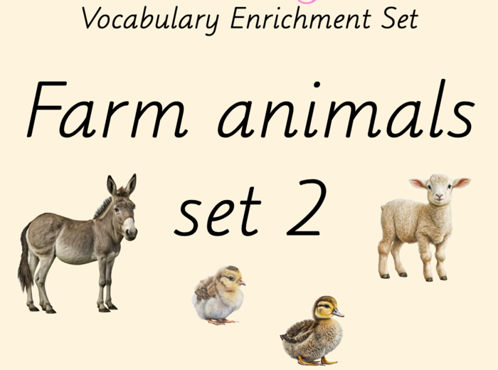 Zestaw kart obrazkowych: FARM ANIMALS SET 2