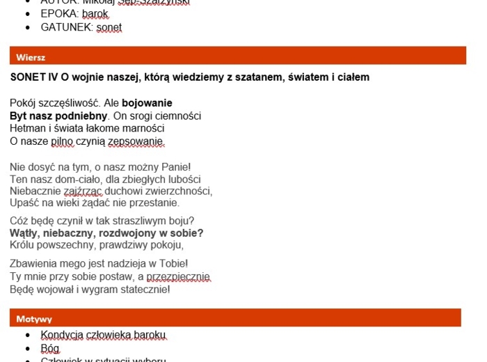 Poezja dla maturzysty / poezja do matury