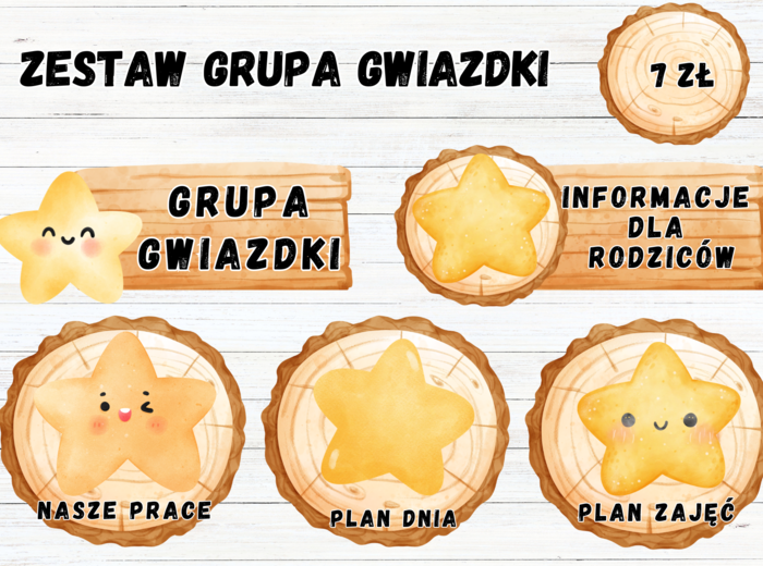 ZESTAW GRUPA GWIAZDY GWIAZDKI GWIAZDECZKI