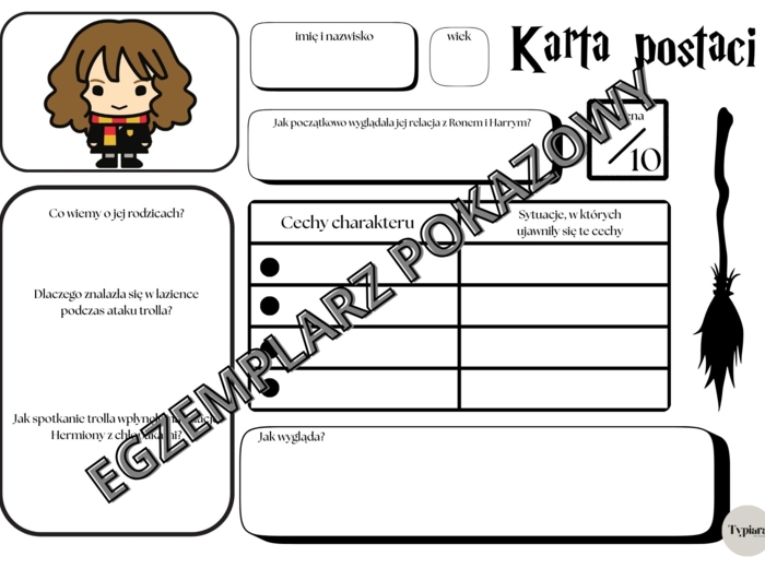 Karty postaci - "Harry Potter i Kamień Filozoficzny"