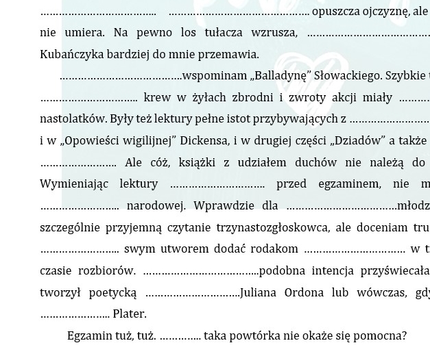 DYKTANDO - LEKTURY ÓSMOKLASISTY