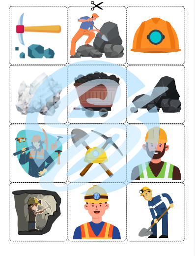 Memory na Dzień Górnika – Edukacyjne Zabawa Pamięciowa dla Przedszkoli