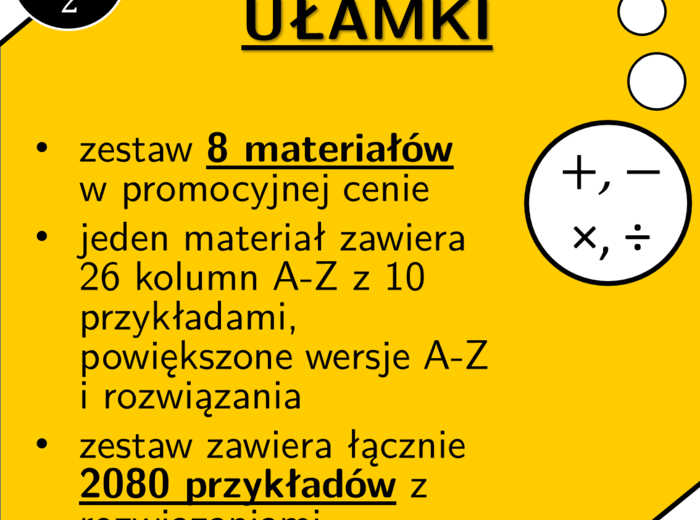 Ułamki | matematyka | zestaw promocyjny