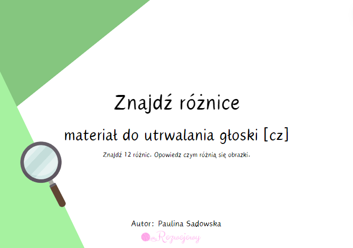 Znajdź różnice - głoska [cz]