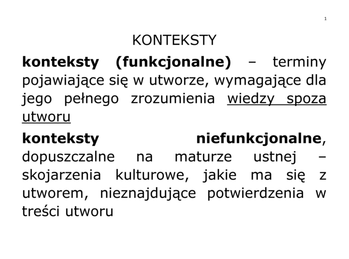 Konteksty funkcjonalne. Materiał do ćwiczeń