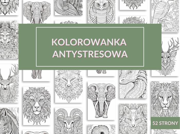 Kolorowanka antystresowa - zwierzęta