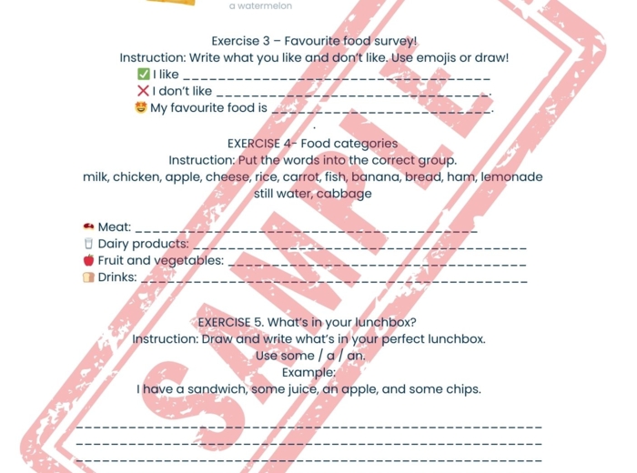 How much/ how many + food