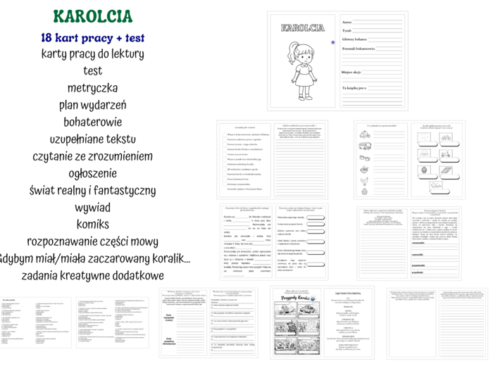 Karolcia - karty pracy