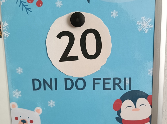 Ferie - odliczanie, ile dni zostało do ferii.